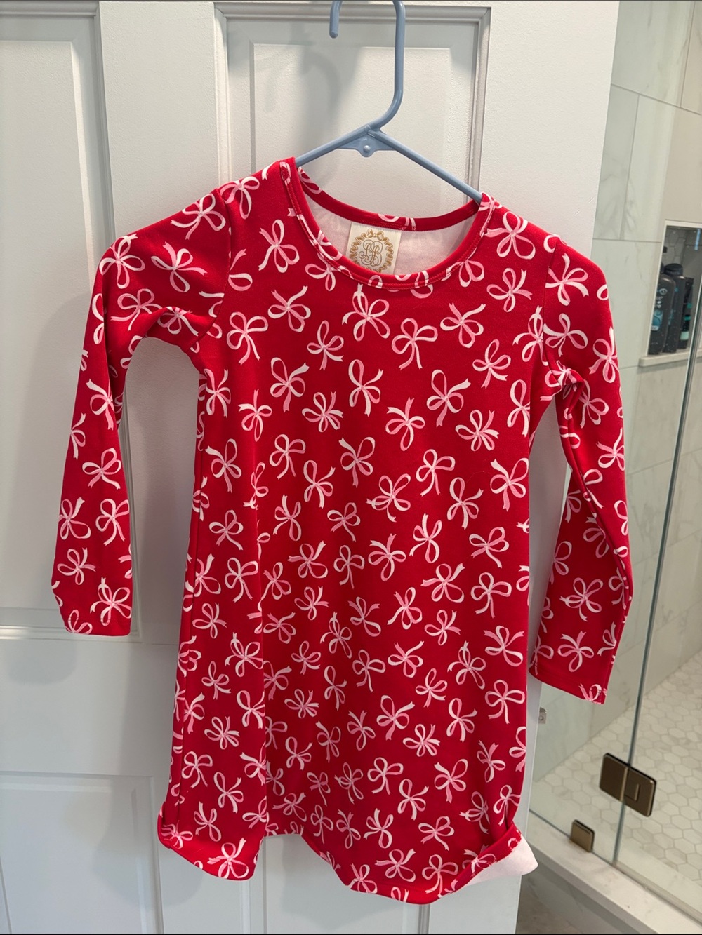 The Beaufort Bonnet Company Red Dress with White Bow Print size 9